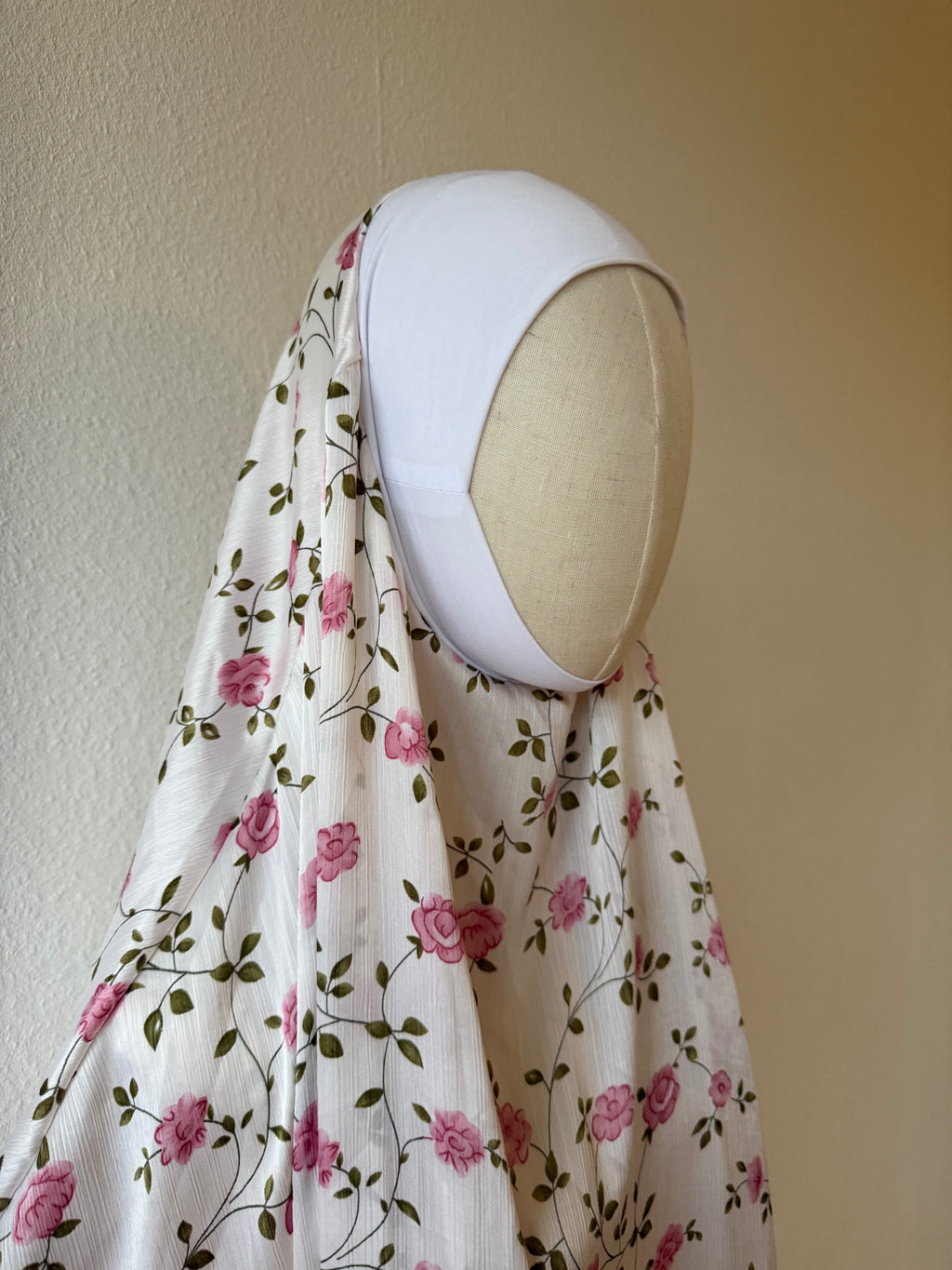 Prayer Jilbab Pink Flowers